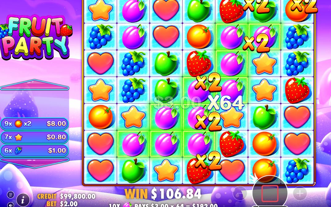 Free Spins on the night-time candy-land background