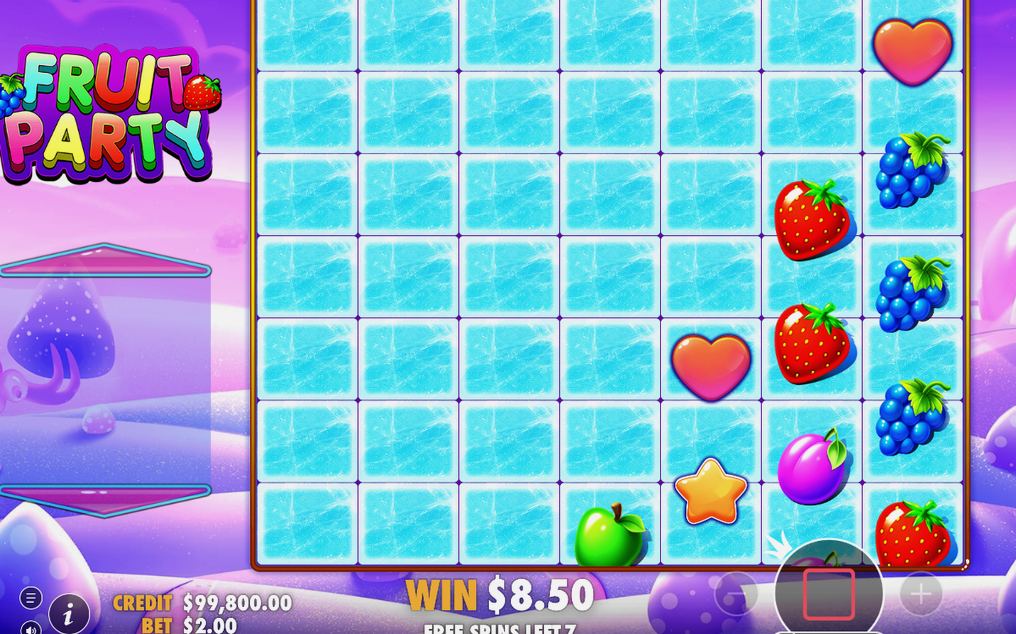 Free Spins round with multiplier tiles on winning blocks